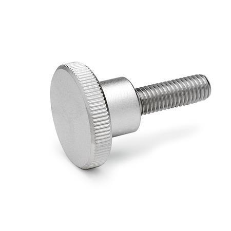 Otto Ganter Stainless Steel Knurled Screw, DIN 464